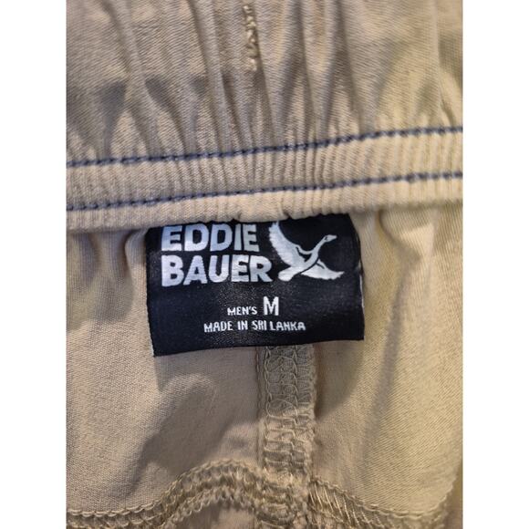 Eddie Bauer Pants Mens 40x32 Tan Zipper Cargo Pocket Hiking Nylon Stretch - Picture 10 of 11